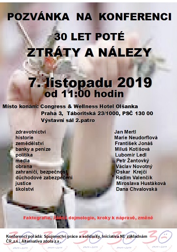 Pozvání na konferenci 30 let poté - ZTRÁTY A NÁLEZY